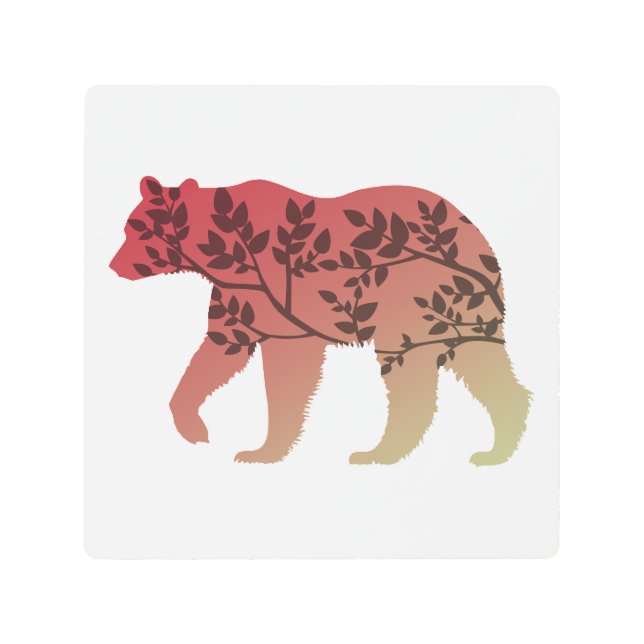 Impresión En Metal Árbol de oso (Anverso)