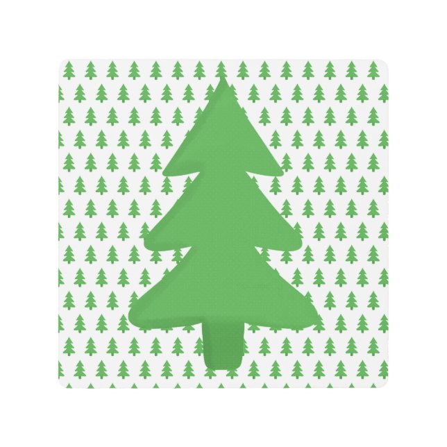 Impresión En Metal Árbol de pinos (Anverso)