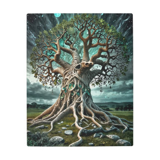 Impresión En Metal Árbol de vida