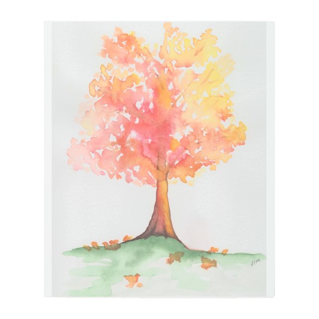 Impresión En Metal Árbol otoñal (Anverso)