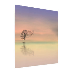 Impresión En Metal Árbol que sopla en el viento