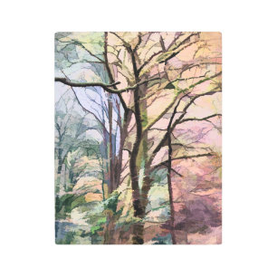 IMPRESIÓN EN METAL ÁRBOLES ABSTRACTOS