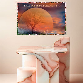 Impresión En Metal Árboles pintorescos son poemas que la Tierra escri