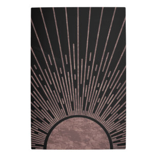 Impresión En Metal Arco De Fase De La Luna Resumen Conjunto De Rayos