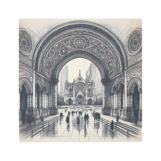 Impresión En Metal Arco de la Catedral (Anverso)