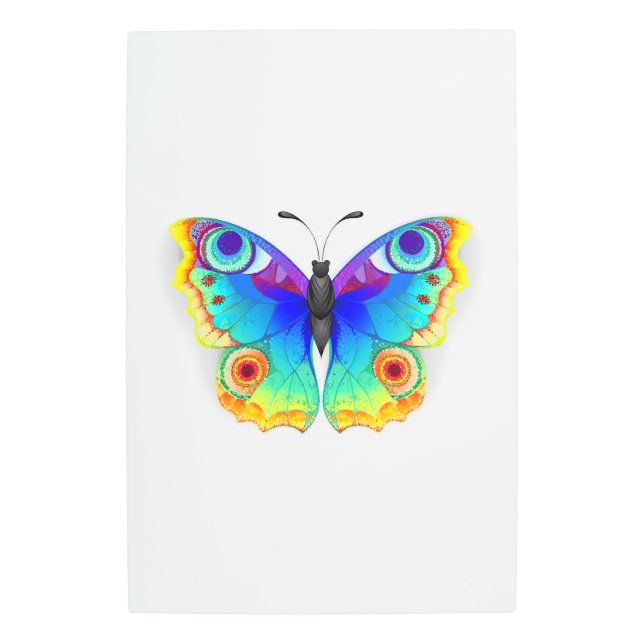 Impresión En Metal Arcoiris mariposa Peacock Eye (Anverso)
