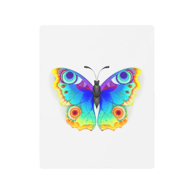 Impresión En Metal Arcoiris mariposa Peacock Eye (Anverso)