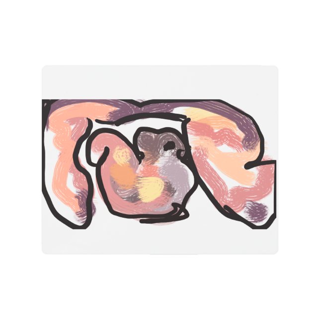 Impresión En Metal Ardilla de otoño de la puesta del sol (Anverso)