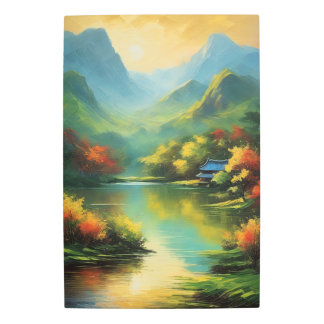 Impresión En Metal Armonía develada como un valle tranquilo