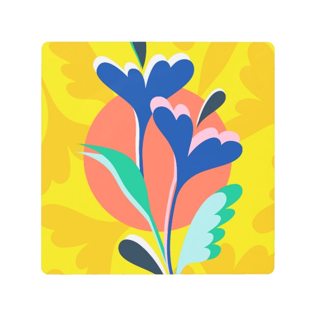 Impresión En Metal Armonía floral (Anverso)