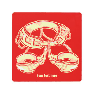 Impresión En Metal Arnés de escalada de rocas