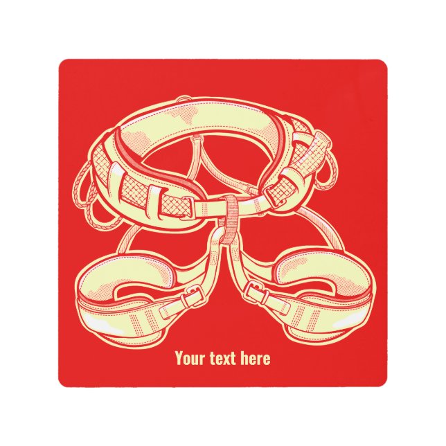 Impresión En Metal Arnés de escalada de rocas (Anverso)