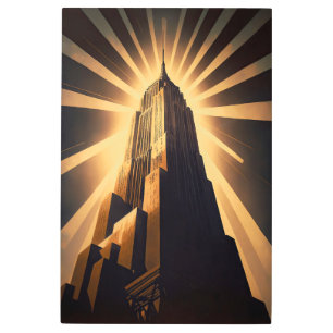 Impresión En Metal Arquitectura, serie Art Déco, vol. 2