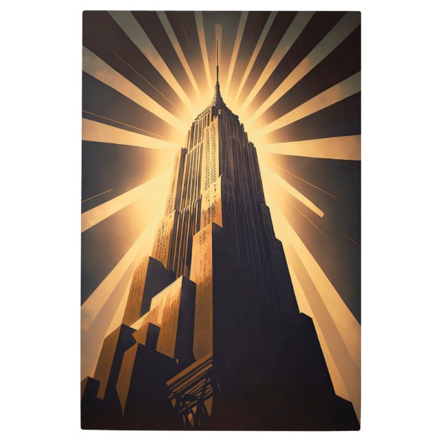 Impresión En Metal Arquitectura, serie Art Déco, vol. 2 (Anverso)