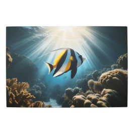 Impresión En Metal Arrecife de Coral iluminado con sol y pescado trop