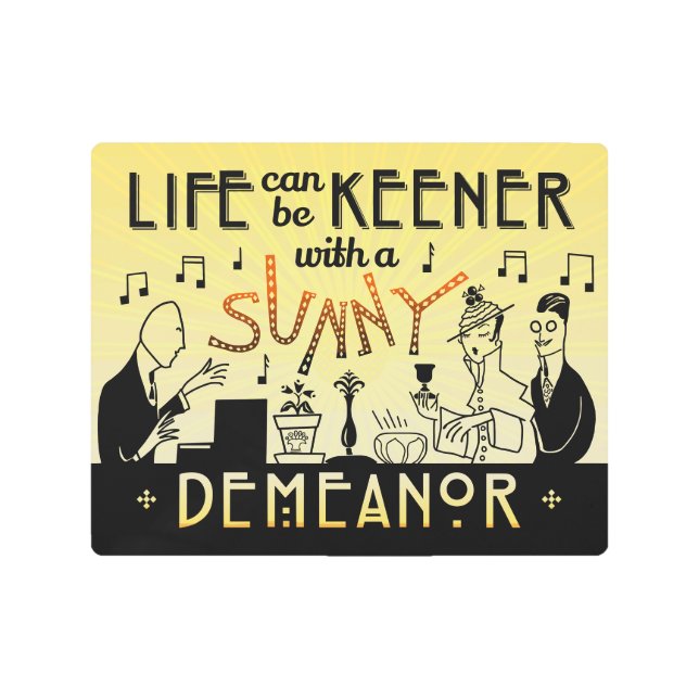 Impresión En Metal Art Deco 20 Retro Sunny Demanor Inspirador (Anverso)