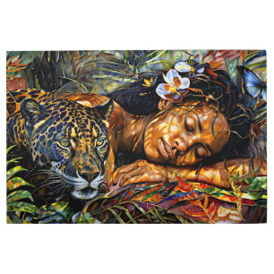 Impresión En Metal "Arumáya" Bloom de Jaguar - Mujeres en la Amazonía