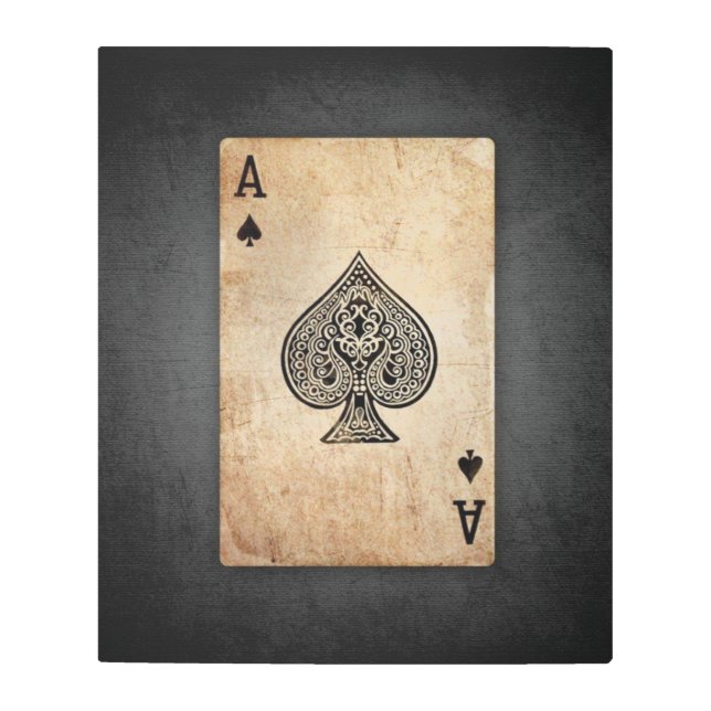 Impresión En Metal As de espadas lanzar almohada (Anverso)