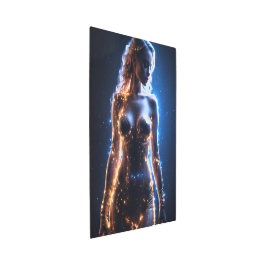 Impresión En Metal Asombroso chica brillando con destellos