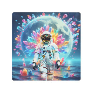 Impresión En Metal Astronauta Crystal Dream