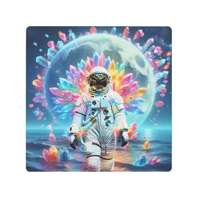 Impresión En Metal Astronauta Crystal Dream (Anverso)