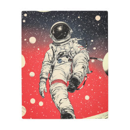 Impresión En Metal Astronauta de ciencia ficción retro perdido en el 