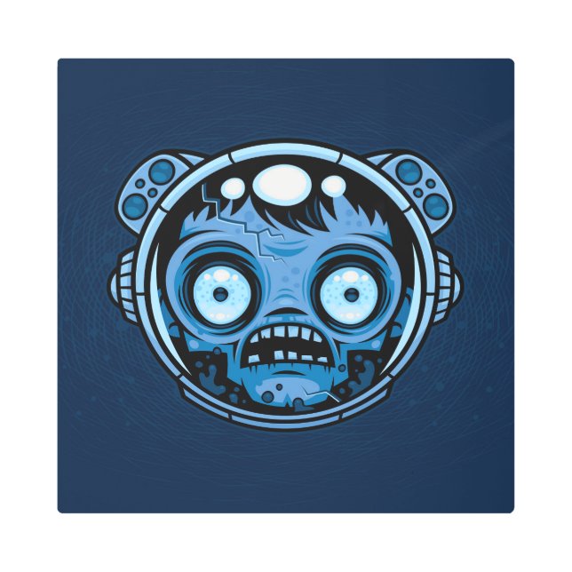 Impresión En Metal Astronauta zombiana (Anverso)