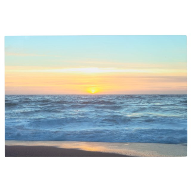 Impresión En Metal Atardecer costero (Anverso)