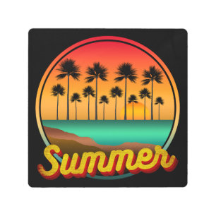 Impresión En Metal atardecer natural de verano