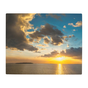 Impresión En Metal Atardecer Sobre El Océano, Fiyi