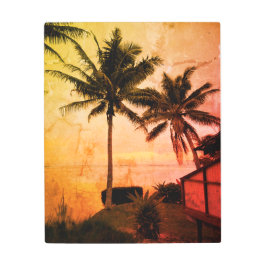 Impresión En Metal Atardecer tropical en las Islas Cook