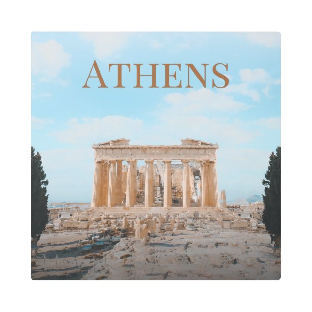 Impresión En Metal Atenas Grecia (Anverso)