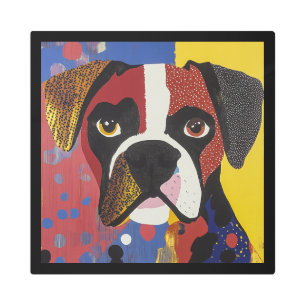 Impresión En Metal Audaz Boxer Pop Art