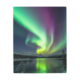 Impresión En Metal Aurora Borealis - Verde degradado/Púrpura
