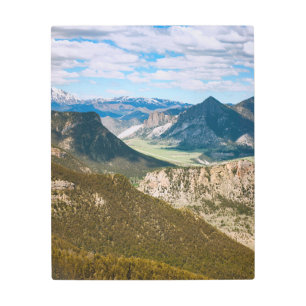 Impresión En Metal Autopista Chief Joseph y montañas nevadas en Wyomi