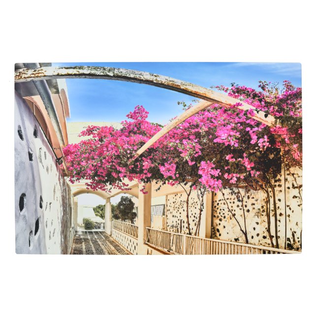 Impresión En Metal Autopista escénico de Santorini, Grecia (Anverso)