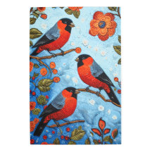 Aves cardenales rojas y curas