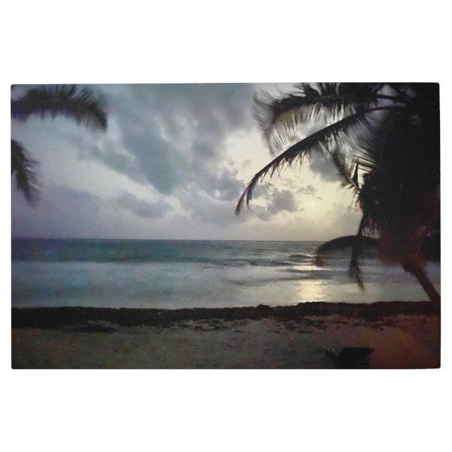 Impresión En Metal AWorld2Celebrate: La playa de la luna de fresa (Anverso)