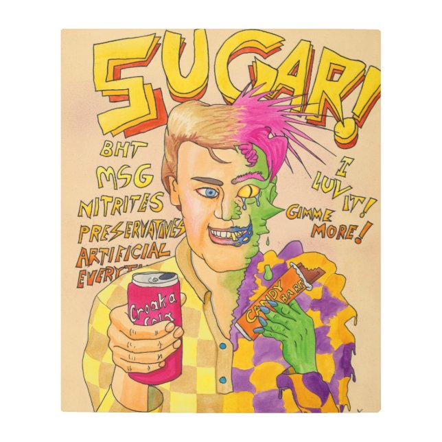 Impresión En Metal ¡Azúcar! (Anverso)