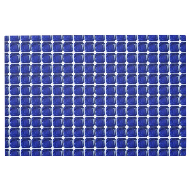 Impresión En Metal Azul de zafiro cuadrado (Anverso)