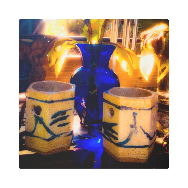 Impresión En Metal Azul y luz del sol (Anverso)