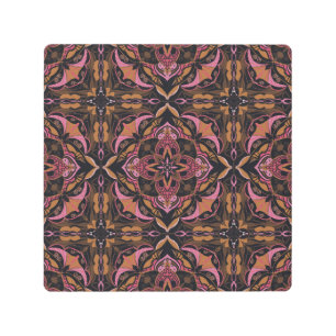 Impresión En Metal Azulejo de color negro mosaico español