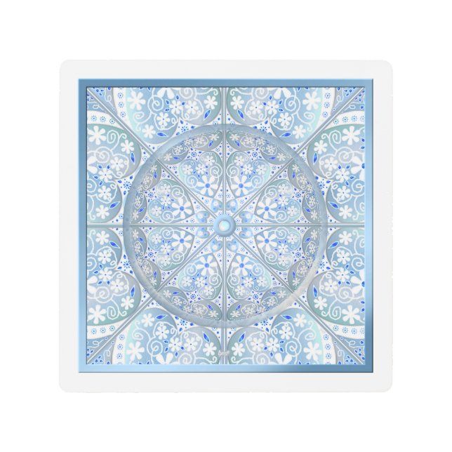 Impresión En Metal Azulejos de cerámica azul (Anverso)