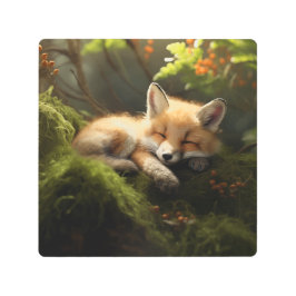 Impresión En Metal Baby Fox