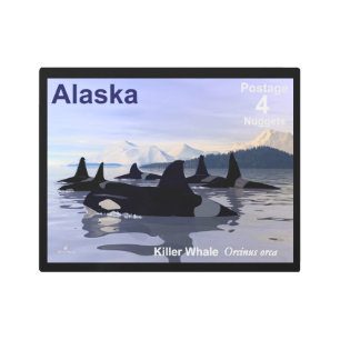 Impresión En Metal Ballenas asesinas - Postage de Alaska