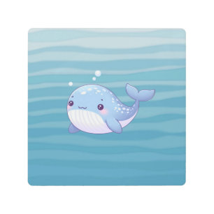 Impresión En Metal Ballenas cutáneas, costeras y náuticas