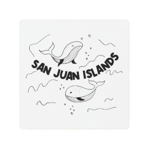 Impresión En Metal Ballenas de las Islas San Juan