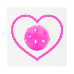 Impresión En Metal Baloncesto de pelota rosa de amor