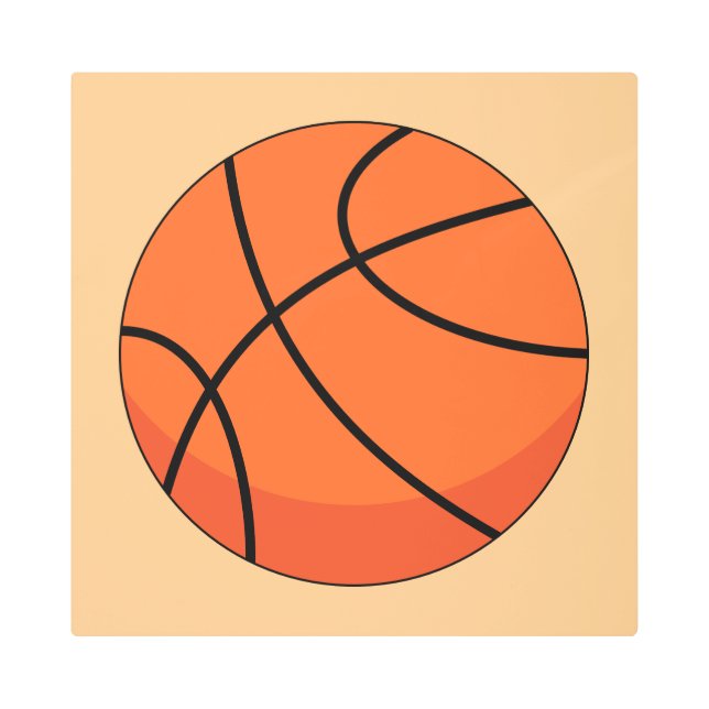 Impresión En Metal Baloncesto personalizado (Anverso)