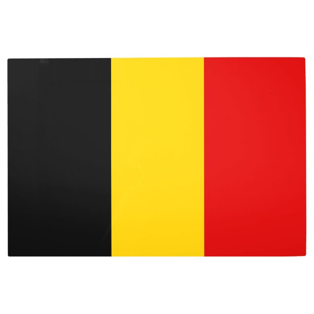 Impresión En Metal Bandera de Bélgica (Anverso)